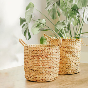 Macetas Tejidas a Mano, Cestas de Jacinto de Agua, Macetas de Fibra Natural para Exhibición de Plantas - Product Image 2