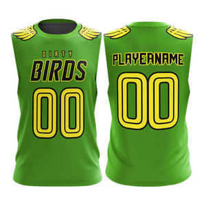 Uniformes Deportivos Morados OEM sin Mangas, Camisetas de Fútbol 7v7 con Capucha, Uniformes de Flag Football 7v7 - Product Image 4