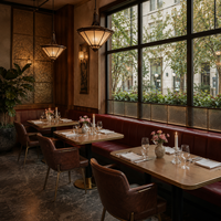Meubles de bar et de restaurant américains, banquette, table de café, ensemble de table à manger de luxe, 2 chaises, banquette de restaurant commercial