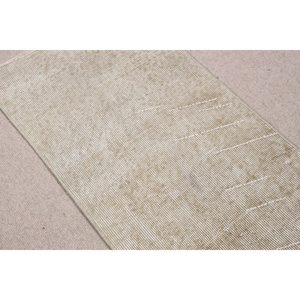 พรมตุรกีขนาด 1.6x3.2 ฟุต พรมขนาดเล็กสไตล์วินเทจ พรมขนสัตว์ลายดอกไม้สีเบจขาว - Product Image 2