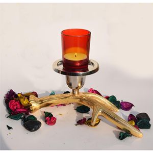 Candelabro de Aluminio Fundido Listo para Exportar para Sala de Estar, Decoración del Hogar India, Candelabro para Mesa de Comedor para Festivales - Product Image 3