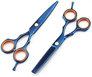 2包专业不锈钢理发剪刀，带斗篷剪刀，用于理发店
