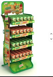 ที่กำหนดเองสำหรับแร็คประกอบง่ายสำหรับการจัดแสดงบรรจุภัณฑ์ขนมพร้อมแผงส่วนหัวสำหรับซูเปอร์มาร์เก็ตที่มีแบรนด์ - Product Image 3