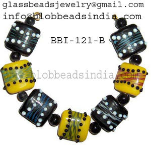 Bracelets de perles de verre artisanales Perles de verre en vrac pour la conception de bracelets uniques Bracelets de perles de verre au chalumeau faits à la main - Product Image 3