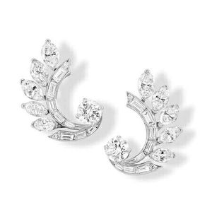 Cocktail Wear Premium Lab Grown Diamond <b>Earring</b> 925 Sterling Silver Plated IGI Certified Party Wear <b>Cute</b> Design - Product Image 1
