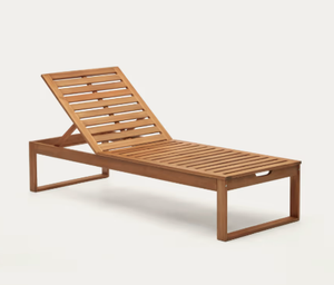 Chaise longue incurvée biomorphe (teck massif FSC) - Product Image 2