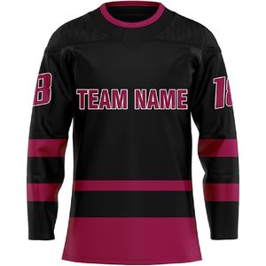 เสื้อเจอร์ซีย์เล่นฮ็อกกี้น้ำแข็งสำหรับผู้ชายเสื้อแขนยาวปักคอวี - Product Image 3