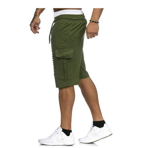 Pantalones cortos para correr de gimnasio personalizados al por mayor, ropa informal de mezcla de algodón con bolsillos, cintura media, cordón con puños, envío directo a granel - Product Image 4