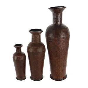 Floreros y macetas de Metal chapado en oro de alta tendencia, para el hogar Decoración de mesa y la boda, macetas de forma redonda - Product Image 3