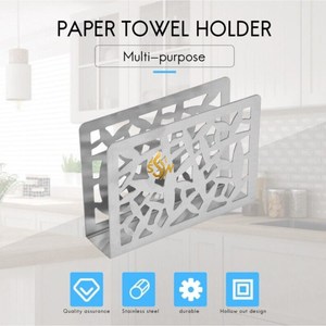 Forme carrée en acier inoxydable poli brillant fait à la main dernière arrivée matériel de haute qualité comptoir décoratif porte-serviettes - Product Image 2