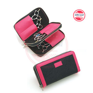 Portefeuille à fermeture éclair de qualité supérieure pour 8 ciseaux | Salon de coiffure de beauté ciseaux de coiffure pochette à fermeture éclair avec Logo personnalisé - Product Image 1