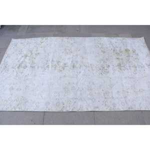 Tapis vintage 3,8 x 6,7 pieds, tapis turc blanc patchwork - Product Image 4