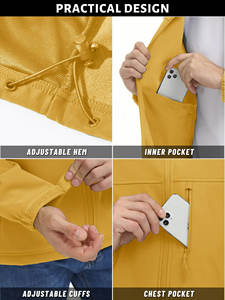 Veste légère pour homme homme veste 2026 gros personnalisé broderie Logo étanche fermeture éclair Softshell veste Polyester manteaux - Product Image 6