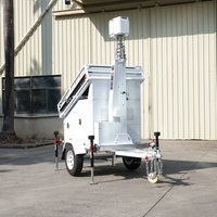 Tour de surveillance mobile solaire 5*450W à double caméra avec générateur de secours intégré - Système de vidéosurveillance de qualité supérieure