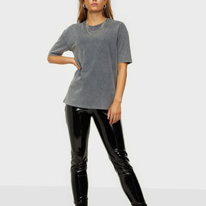 Camiseta extragrande de algodón 100% al por mayor para mujer, Camiseta holgada ecológica de color lavado ácido personalizada de talla grande para mujer - Product Image 6