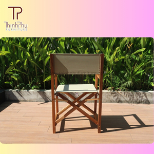 Meilleure vente Chaise de réalisateur en bois d'acacia Design contemporain pour le marché britannique et américain pour la chambre à coucher, la cour, le jardin, le parc, l'hôtel et la villa - Product Image 3