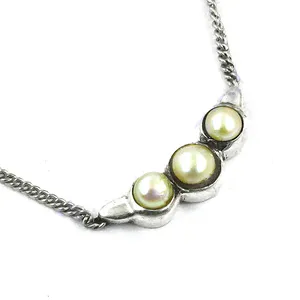 "925 <b>Silver</b> <b>Pearl</b> <b>Necklace</b> for Women Elegant Fashionable Jewelry" - Product Image 1