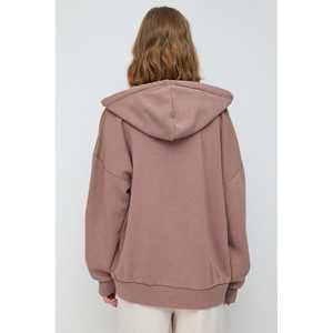 Sudadera Extra Grande con Cierre y Efecto Desgastado - Product Image 4