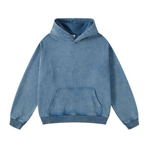 2025 Trendy Acid Wash Sweat à capuche surdimensionné Streetwear Pull unisexe - Product Image 2