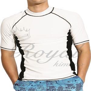 Personnalisé à manches courtes Spandex/Polyester respirant unisexe Rash Guard 240 GSM transfert de chaleur imprimé en gros 2025 Jiu Jitsu - Product Image 5
