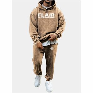 Conjunto Deportivo de Dos Piezas para Hombre, Estilo Vintage, 100% Algodón, con Capucha Bordada y Técnicas de Bordado con Cuentas, de Alta Calidad para Invierno - Product Image 5