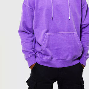 Sudadera con Capucha Estilo Acid Wash al por Mayor, el Mejor Proveedor, Sudadera Térmica Lisa de Color Sólido para Hombre / Sudadera con Capucha Estilo Acid Wash Personalizada de Moda Urbana para Hombre - Product Image 2