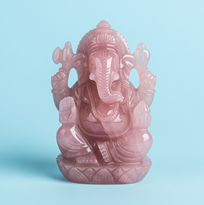 Statue artisanale indienne du Seigneur Ganesha sculptée en lapis-lazuli, gravure religieuse, sculpture en forme libre imperméable, artisanat Rudra - Product Image 1