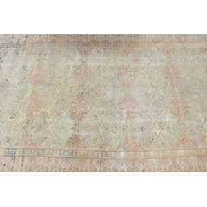 Alfombra Turca de 4.5x7.5 pies, Alfombra Vintage, Alfombra de Lana con Borde Azul - Product Image 5