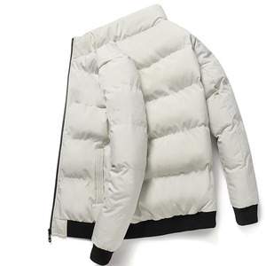 OEM logo personnalisé broderie design imprimé col montant manteau en coton pour hommes manteau d'hiver épais chaud en coton veste en duvet de coton pour hommes - Product Image 5