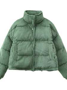 Nouvelle veste bomber matelassée en tissu MEMORY pour femmes, mode d'hiver, vintage, rembourrage en coton, imperméable, coupe-vent, nylon, laine - Product Image 5