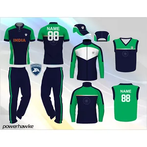 Powerhawke Supply Formal and Decent Look Customized Stretchable Cricket Uniform available in Different Colors and Sizes