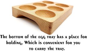 Handmade 6 khay trứng-trứng bằng gỗ chủ có thể sử dụng trong nhà bếp tủ lạnh, truy cập hàng đầu cửa hàng và hiển thị trứng gà dễ dàng - Product Image 2