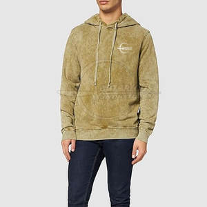 Meilleure vente 100% coton Sweats à capuche streetwear de haute qualité pour hommes saison d'hiver motif solide Design personnalisable en stock - Product Image 2