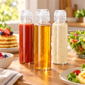 Bouteilles de sirop en plastique de qualité alimentaire, transparentes, anti-fuite, pour le ketchup, la sauce et le miel - Product Image 4