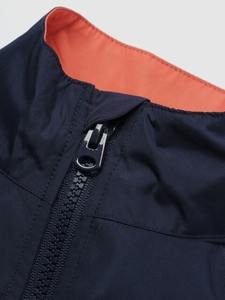 Vestes de sport coupe-vent pour hommes coupe-vent imperméable à doublure en polyester avec broderie à blocs de couleurs pour la randonnée et la course - Product Image 4