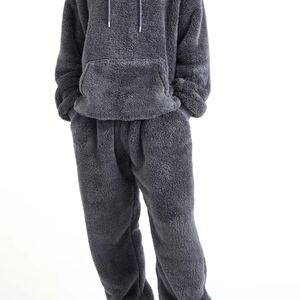 2025 Original Logo Cotton Tech Fleece hombres chándal 2 uds Material grueso hombres sudadera y pantalones de chándal para otoño transpirable - Product Image 6