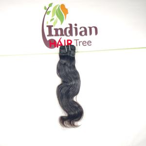 Extensions de cheveux humains indiens 100% naturels, ondulés, super vierges, cuticules alignées, aspect naturel, noirs, vente en gros, prix compétitifs - Product Image 1