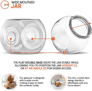 Glass Candy Cookie <b>Jar</b> With Metal Airtight Seal Lid Food Storage <b>Jar</b> for Snacks Dry Food Jelly Beans Canister Apothecary <b>Jars</b> - Product Image 4