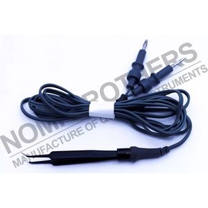 Pinza en ángulo bipolar McPherson reutilizable, estilo americano, 10,5 cm, punta de 0,5mm - Product Image 1