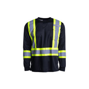 2025 camisa de manga larga personalizable Hi Vis para hombres 100% algodón transpirable reflectante Top último con logotipo personalizable - Product Image 6