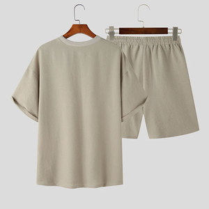Vente en gros Ensemble décontracté d'été pour hommes, design personnalisé avec chemise short respirant, ensemble de short personnalisé et durable de qualité bon marché - Product Image 4