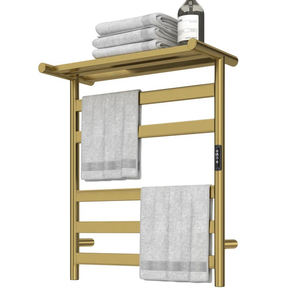 Stainless Steel Metal Towel Holder Great Organizer for Bathroom Towel Holder <b>Large</b> <b>Frame</b> Golden Plated - Product Image 1