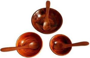 Tazones de madera elegantes y duraderos para servir - Product Image 5