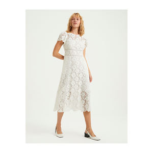 Robe mi-longue en dentelle BGN avec accessoires à rayures, robe de bal élégante S23D457 - Product Image 2