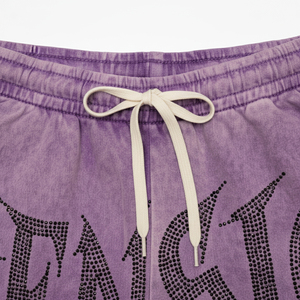 Venta al por mayor de la marca de moda americana de los hombres de la calle 100% de algodón lavado suelto de cintura media de gran tamaño Vintage bordado Boxer Shorts - Product Image 3