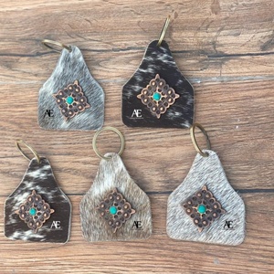 Nouvel arrivage de porte-clés élégant en cuir de vachette très vendu porte-clés en cuir véritable porte-clés de luxe en cuir de forme unique - Product Image 1