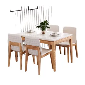 Лучшая цена, оптовая продажа, деревянный стол и стулья из Вьетнама, роскошный деревянный обеденный стол и стул в стиле ретро для ресторана
