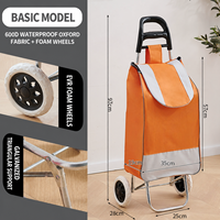 Sac à provisions pour légumes de magasin de supermarché personnalisé chariot de chariot de courses pliable et portable mobile sac à provisions réutilisable