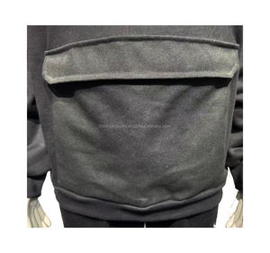 Servicio OEM, Sudaderas con Capucha Personalizadas para Hombre, 100% Algodón, Gruesas, Bordadas, con Cuentas, Corte Holgado, Construcción de Alta Calidad - Product Image 6