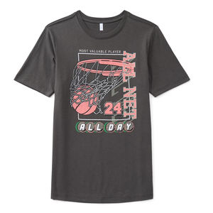 Camiseta de Manga Corta de Algodón Premium, Cuello Alto, Costuras Duraderas, Tacto Suave, Colores Vibrantes, Corte Moderno, Tela Ancha, Ecológica - Product Image 1